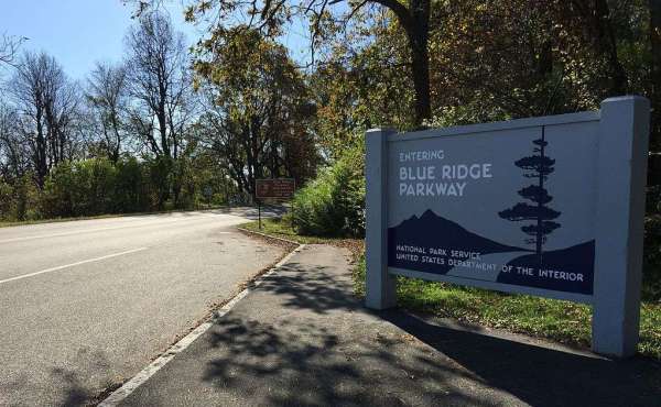 Blue Ridge Parkway Entrance at Rockfish Gap, VA
