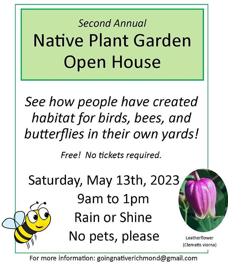 Richmond Area Native Plant Garden Open House Tour - Pocahontas