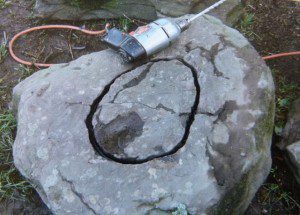 Darke shows how to make a bird bath from rock